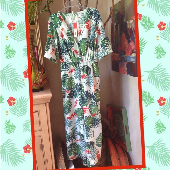 hawaiian print jumpsuit